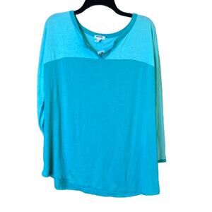 Old Navy Women's Color Green Oasis 3/4 Sleeve Blouse‎ NWT- Size XL